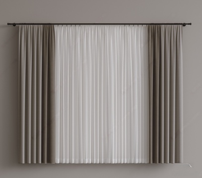 Modern Curtain Window Screen Cloth Curtain Gauze Blinds Plain Color Curtain Solid Color Curtain Roman Rod