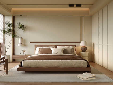 Modern Bedroom Double Bed Bedside Chandelier Table Lamp