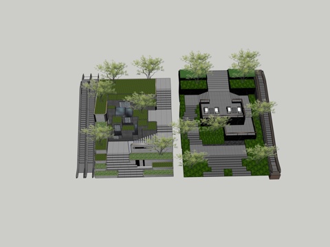 Modern step landscape