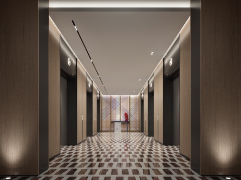 modern elevator hall