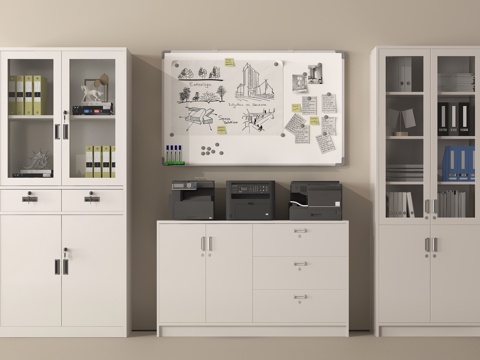 Filing Cabinet Filing Cabinet Filing Cabinet Printer Whiteboard
