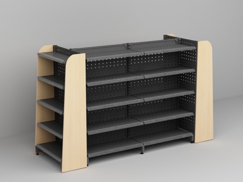 Supermarket Convenience Store Hole Backboard Wooden Side Plate Shelf