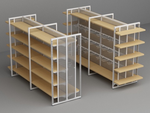 Supermarket Convenience Store Steel Wood Hook Transparent Sunlight Backboard Shelf