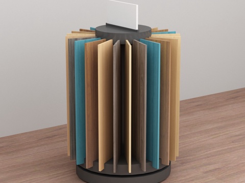 Round wood display stand