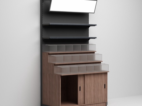 Snack shop transparent box scattered snacks with light box shelf