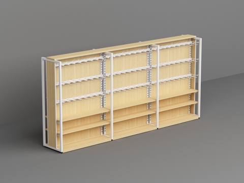 Supermarket convenience store pendant shelves