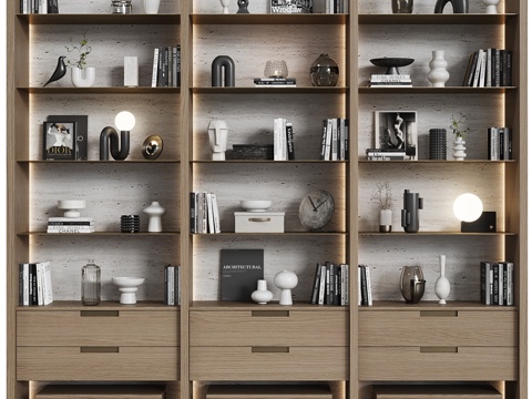 Modern Minimalist Style Bookshelf 06