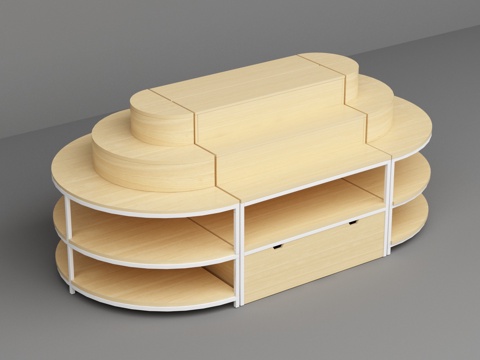 Supermarket Oval Booth Display Rack Water Table