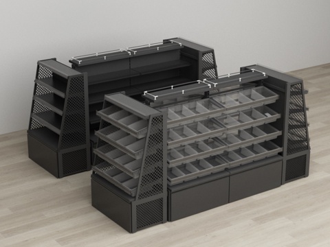 Sporadic snack shop shelves