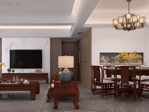 New Chinese Living&Dining Room