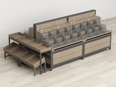 Supermarket snack transparent box running water table shelf