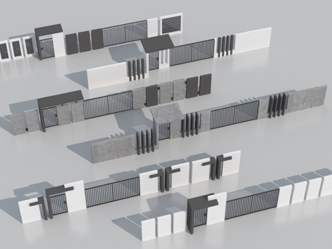 Modern Fence Gate Entrance Railing
