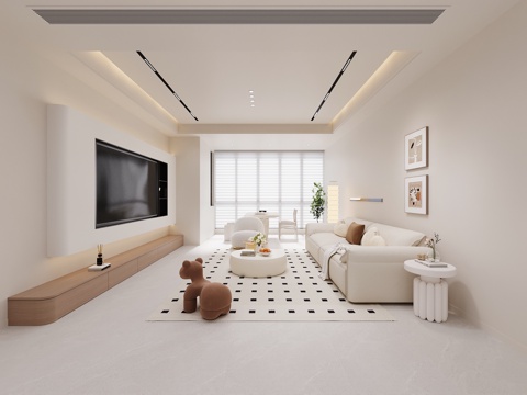 Cream Style Living&Dining Room