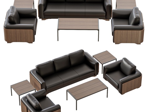Modern Sofa Coffee Table Combination Office Sofa Reception Sofa Three-Person Sofa Single Sofa Contact