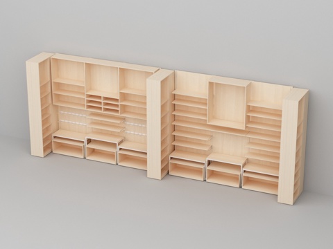 Maternal and infant store wood products milk powder single-sided wall shelf