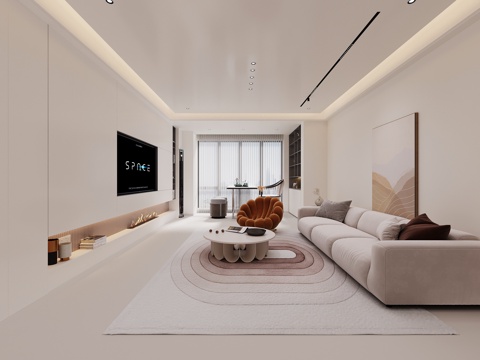Cream Style Living&Dining Room