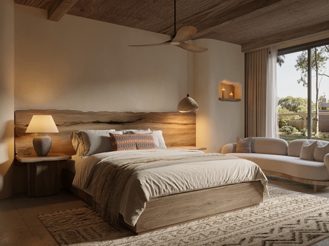 Homestay Room Bedroom Log Old Wood Original
