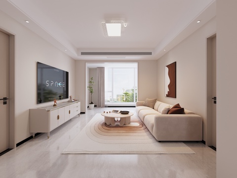 Cream Style Living&Dining Room