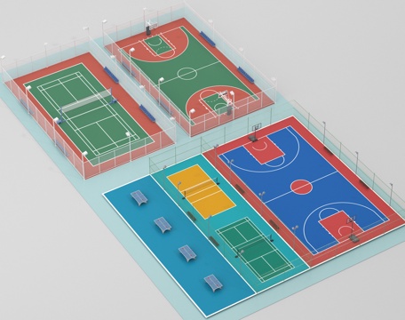 basketball court tennis court soccer field table tennis court