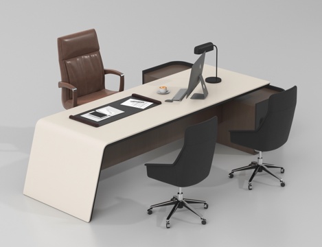 Office desk and chair station post