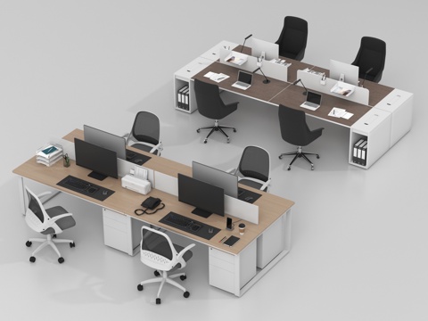 Office desk and chair station post