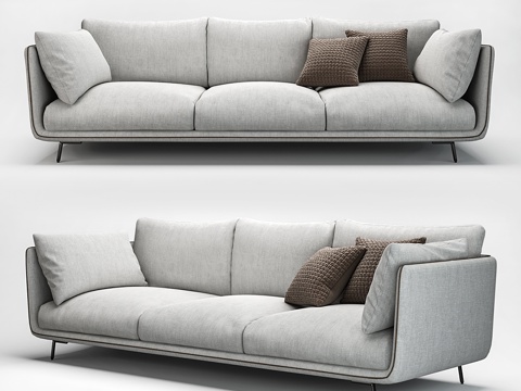 Modern three-person sofa sofa leisure sofa