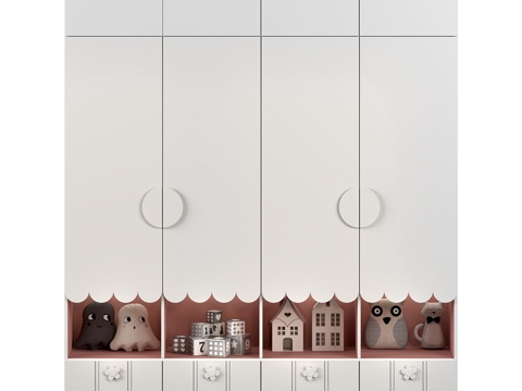 Modern Cream Style Children's Wardrobe