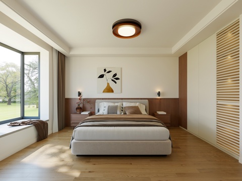 Cream Mid-century Style Bedroom Cream Style Master Bedroom Italian Ceiling Lamp Projector Middle Style Master Bedroom