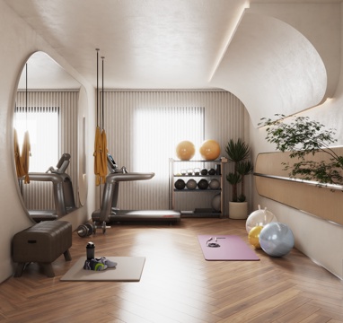 Modern Yoga Studio Cream Yoga Studio Yoga Studio Private Gym Gym