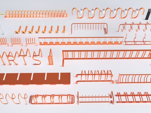 Modern non-motor vehicle parking rack bicycle parking rack non-motor vehicle parking area