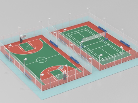 modern court basketball court badminton court tennis court