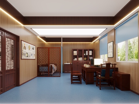 Diagnosis and Treatment Room of New Chinese Traditional Medicine Hall