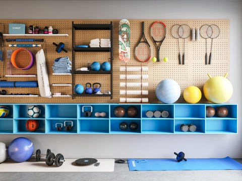 Modern Home Gym Supplies Sports Equipment Fitness Equipment Hole Board Yoga Storage Cabinet