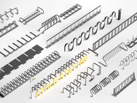 Modern non-motor vehicle parking rack bicycle parking rack non-motor vehicle parking area