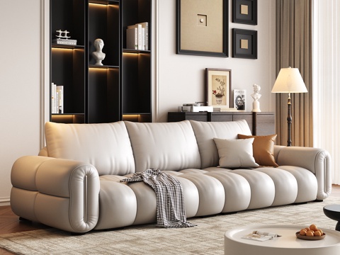 Modern Multiplayer Sofa Coffee Table Combination