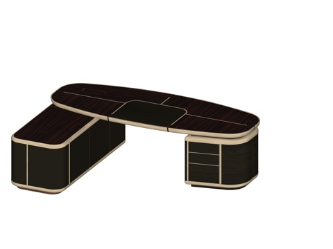 Tea Table Combination of Class Table Back Cabinet in Leading Office