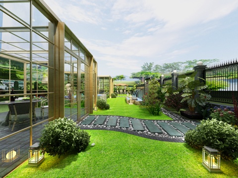 Modern Villa Garden Sun Room