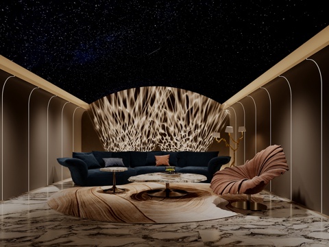 Affordable Luxury Style AV Room Dome Starry Sky Top