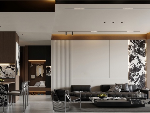 Modern Italian DiningRoom Italian Leather Sofa Background Italian Leather Chair Coffee Table Italian Restaurant