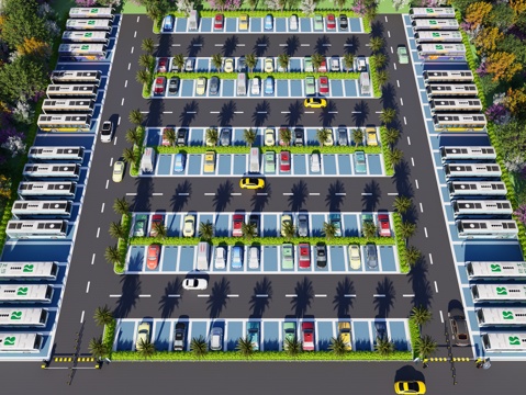Modern Outdoor Parking Ecological Parking Parking Facilities Parking Entrance