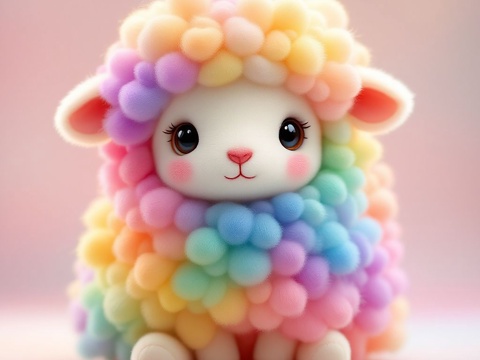 Lamb Art Device Internet Celebrator Shop Art Device Children's Entertainment Area Doll Cartoon Animal Doll