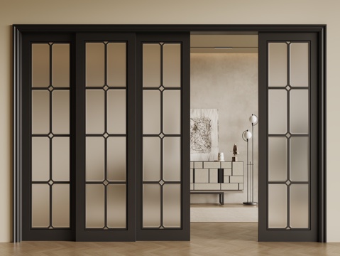 French glass sliding door Changhong glass door glass sliding door