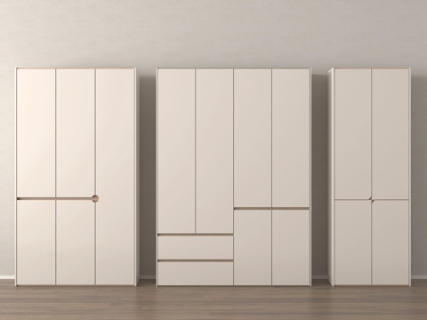 Modern Simple Wardrobe High Cabinet Wood