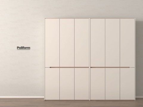 Modern Simple Wardrobe High Cabinet Wood