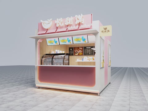 snack street stall milk tea shop