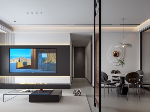 Black and White Grey DiningRoom