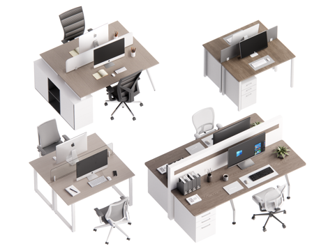 Modern office desk and chair combination