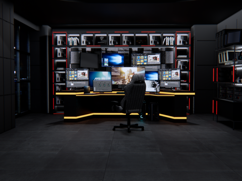 Modern Technology Internet Cafe Internet Cafe Computer Tables and Chairs Entertainment Su Model