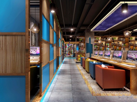 Modern Internet Cafe Internet Cafe E-Sports Entertainment Internet Cafe Box Internet Cafe Apartments