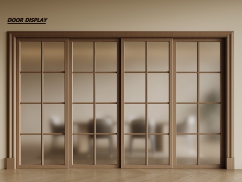 French glass sliding door Changhong glass door glass sliding door